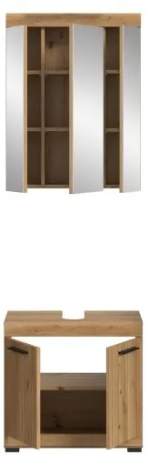 Badezimmer-Set Scout | Artisan Eiche | 2-teilig mit Aufsatzleuchte