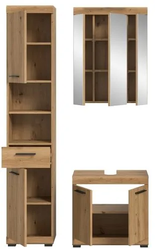 Badezimmer-Set Scout | Artisan Eiche | 3-teilig mit Aufsatzleuchte