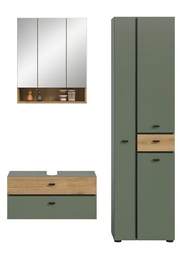 Badkombination Bad Set Aqua | 3-teilig | Sage Green / Evoke Oak