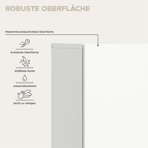 Badschrank Boston | mit Glastür | weiß