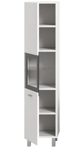 Badschrank Boston | mit Glastür | weiß