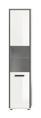 Badschrank Kojak 2 | weiß / weiß Hochglanz | optional Beleuchtung