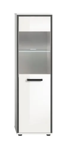 Badschrank Kojak | weiß / weiß Hochglanz | mit Beleuchtung