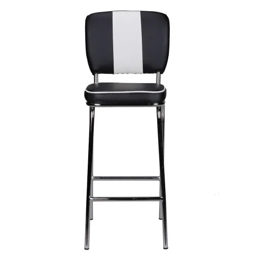 Barstuhl Deni | Retro Vintage | schwarz / weiß