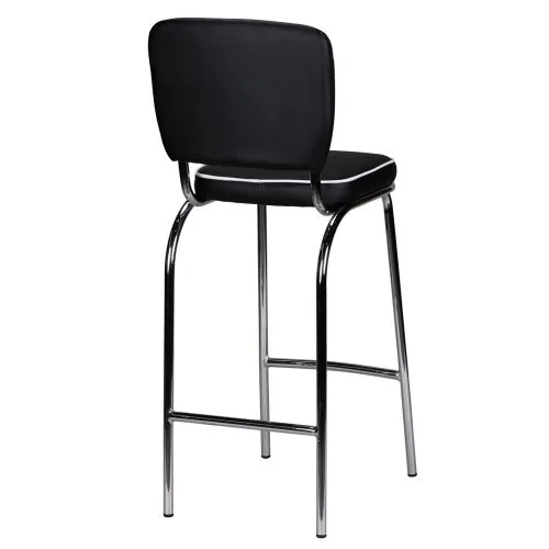 Barstuhl Deni | Retro Vintage | schwarz / weiß