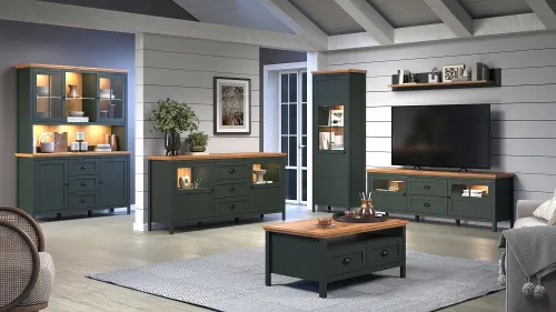 Buffetschrank Anrichte Stanton | Tannengrün / Eiche