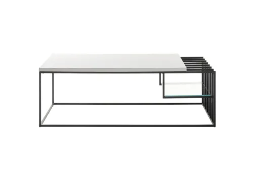Couchtisch Juba | 120x60 | weiß matt / schwarz