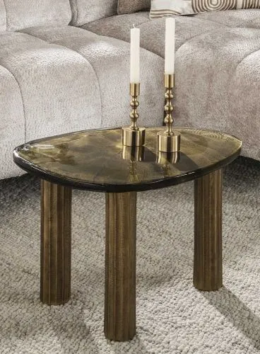 Couchtisch Mira 2 | Glas | Antikgold