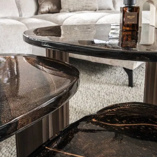 Couchtisch Mira 2 | Glas | Antikkupfer