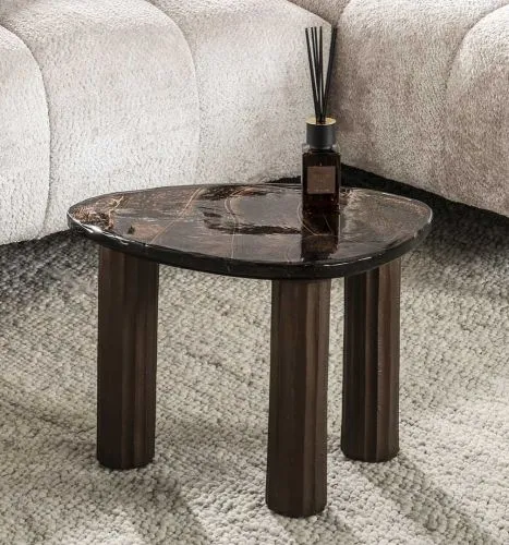 Couchtisch Mira | Glas | Antikkupfer