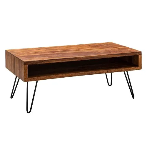 Couchtisch Mito | mit Ablagefach | Sheesham Holz massiv | braun