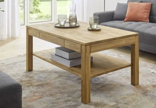 Couchtisch Salem | Eiche massiv | mit Schubkasten | 115X70