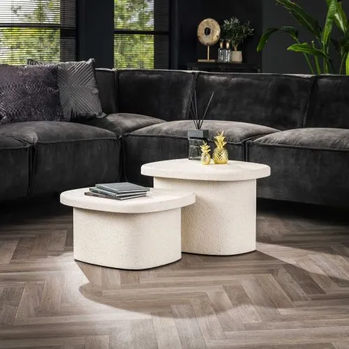Couchtisch Set Lica | 2-teilig | Mamor | Stein