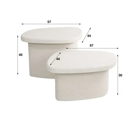 Couchtisch Set Lica | 2-teilig | Mamor | Stein