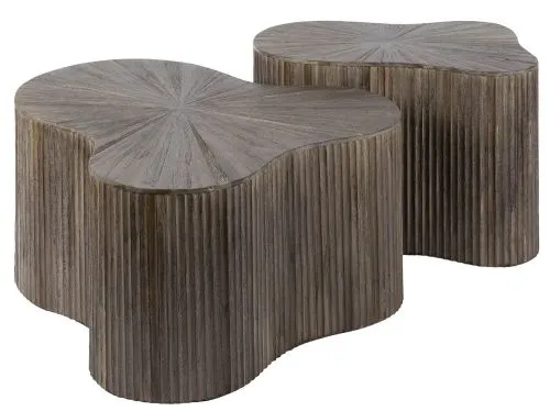 Couchtisch Set Luck | 2-teilig | Teakholz massiv | Espresso