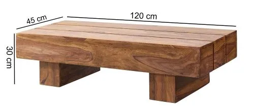 Couchtisch Sira | Sheesham Holz Massiv | braun