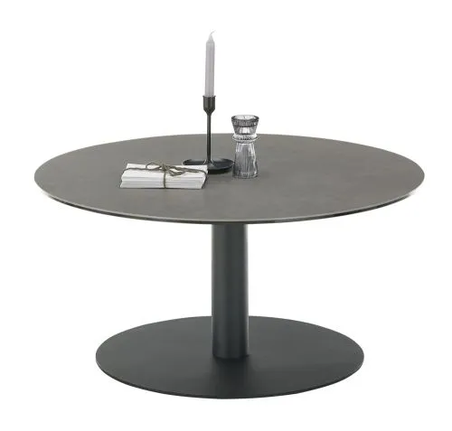 Couchtisch Tartu | anthrazit / schwarz | rund Ø 80 cm
