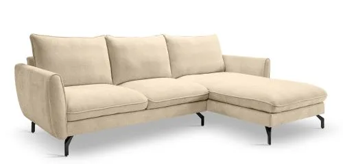 Ecksofa Toronto L-Form rechts | 259cm | Webstoff | beige