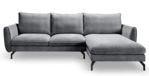 Ecksofa Toronto L-Form rechts | 259cm | Webstoff | grau