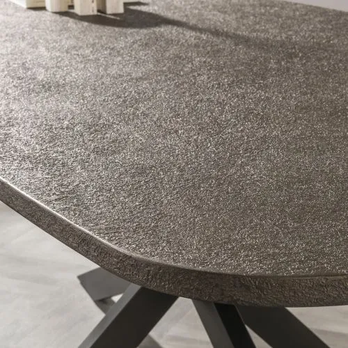 Esstisch Alur | dänisch Oval | 180 cm | Metallic-Optik