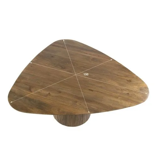 Esstisch Board | 150cm | dreieckig | Mango massiv | sand