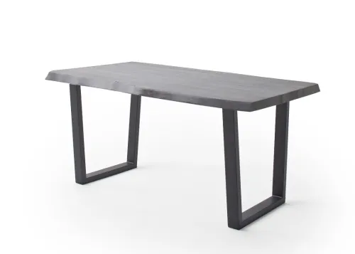 Esstisch Calabria | Akazie massiv | T-Gestell | grau / anthrazit | 220 x 100 -Tischplatte 5,5 cm