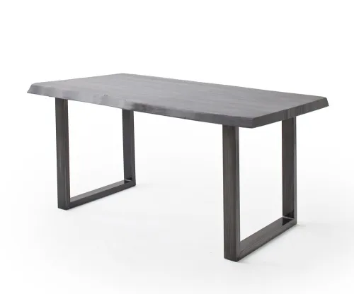 Esstisch Calabria | Akazie massiv | U-Gestell | 160/180/200/220/240 | grau / antik gewischt | verschiedene Größen