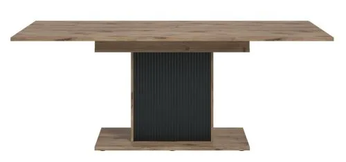 Esstisch Chess | 160(200)x90 | Nox Oak / schwarz