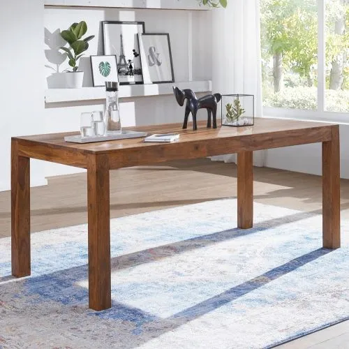 Esstisch Mibia | Sheesham Holz massiv | dunkelbraun | 120x60