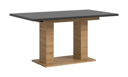 Esstisch Motion | ausziehbar | Doppelsäulen-Fußgestell | Artisan Eiche / grau | 150(190)x90