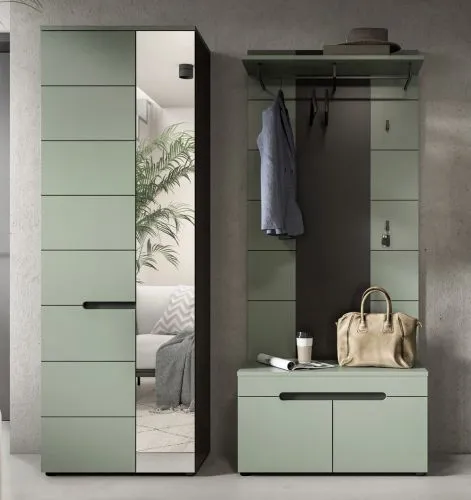 Garderoben-Set Canu 1 | Basalt grau / Smoke Green | 3-teilig