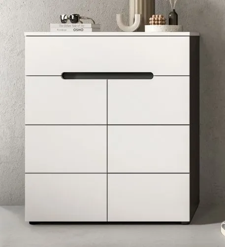 Garderoben-Set Canu 3 | Basalt grau / Weiß | 3-teilig