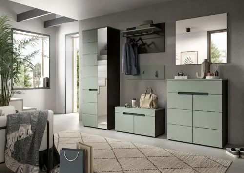 Garderoben-Set Canu | Basalt grau / Smoke Green | 2-teilig