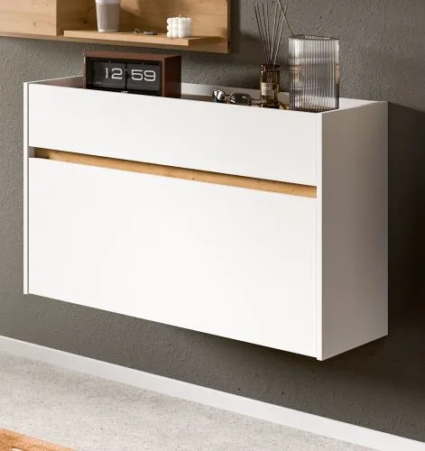 Garderoben-Set Drive 1 | weiß / Artisan Oak | 4-teilig mit Beleuchtung