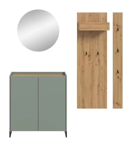 Garderoben-Set Drive 2 | Salbei / Artisan Oak | 4-teilig