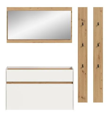 Garderoben-Set Drive 3 | weiß / Artisan Oak | 4-teilig