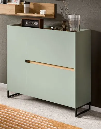 Garderoben-Set Drive 4 | Salbei / Artisan Oak | 3-teilig mit Beleuchtung