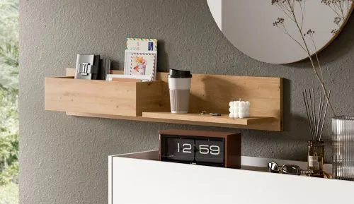 Garderoben-Set Drive 4 | weiß / Artisan Oak | 3-teilig mit Beleuchtung