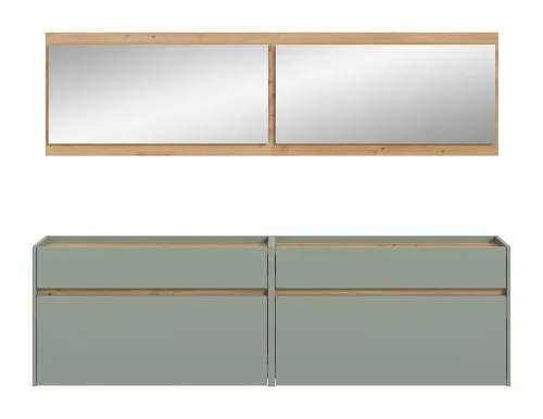 Garderoben-Set Drive 5 | Salbei / Artisan Oak | 4-teilig ohne Beleuchtung