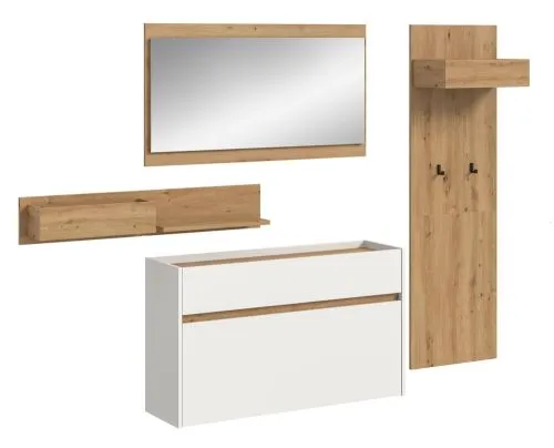 Garderoben-Set Drive | weiß / Artisan Oak | 4-teilig