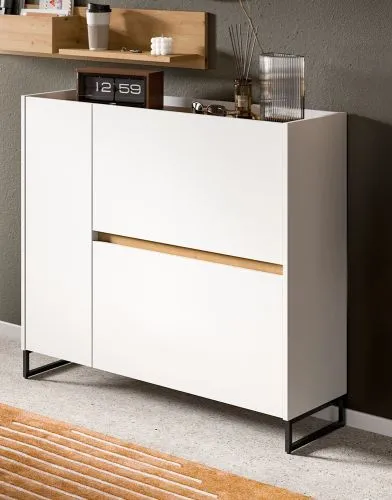 Garderoben-Set Drive | weiß / Artisan Oak | 5-teilig mit Beleuchtung