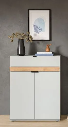 Garderoben-Set Naro 1 | grau / Evoke Oak | 3-teilig