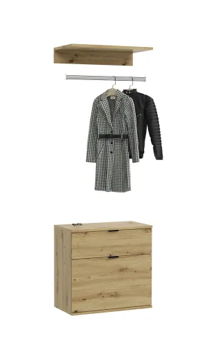 Garderoben Set Projekt X 1 | Artisan Eiche / Spiegeltüren | 3-teilig