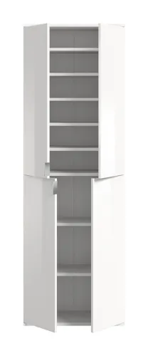 Garderoben Set Projekt X 1 | weiß Hochglanz / Spiegeltüren | 3-teilig
