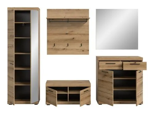 Garderoben-Set Scout | Evoke Oak | 5-teilig