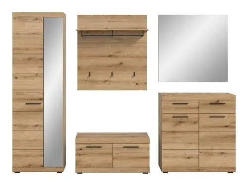 Garderoben-Set Scout | Evoke Oak | 5-teilig | ohne Sitzkissen