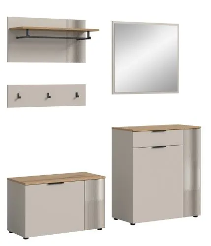 Garderoben-Set Slide | Kaschmir / Evoke Oak | 4-teilig