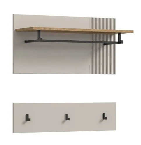 Garderoben-Set Slide | Kaschmir / Evoke Oak | 4-teilig