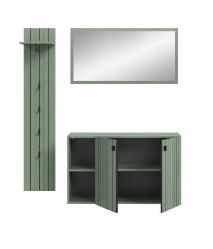 Garderoben-Set Station 2 | Smoke Green | 3-teilig