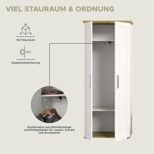 Garderoben-Set Verona | Lärche Sibiu / Eiche | 3-teilig